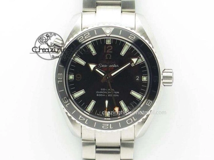0710 Planet Ocean 2016 43.5mm SS Black Bezel BP 1:1 Best Edition Black Dial On SS Bracelet A GoodFit 8195